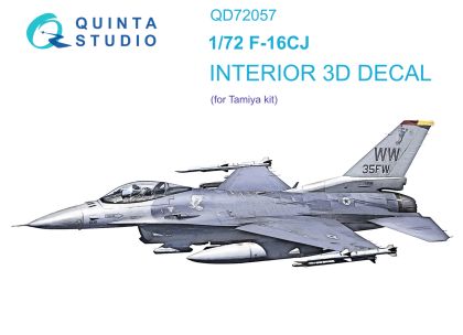 1:72 F-16CJ 3D-Printed & coloured Interior on decal paper (Tamiya)
