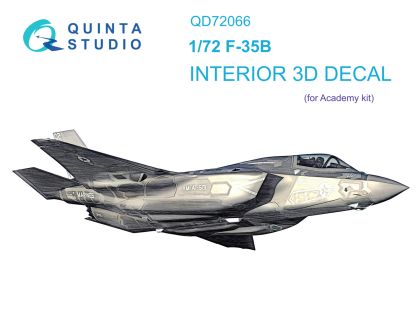 1:72 F-35B 3D-Printed & coloured Interior on decal paper (Academy)