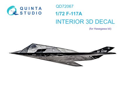 1:72 F-117A 3D-Printed & coloured Interior on decal paper (Hasegawa)