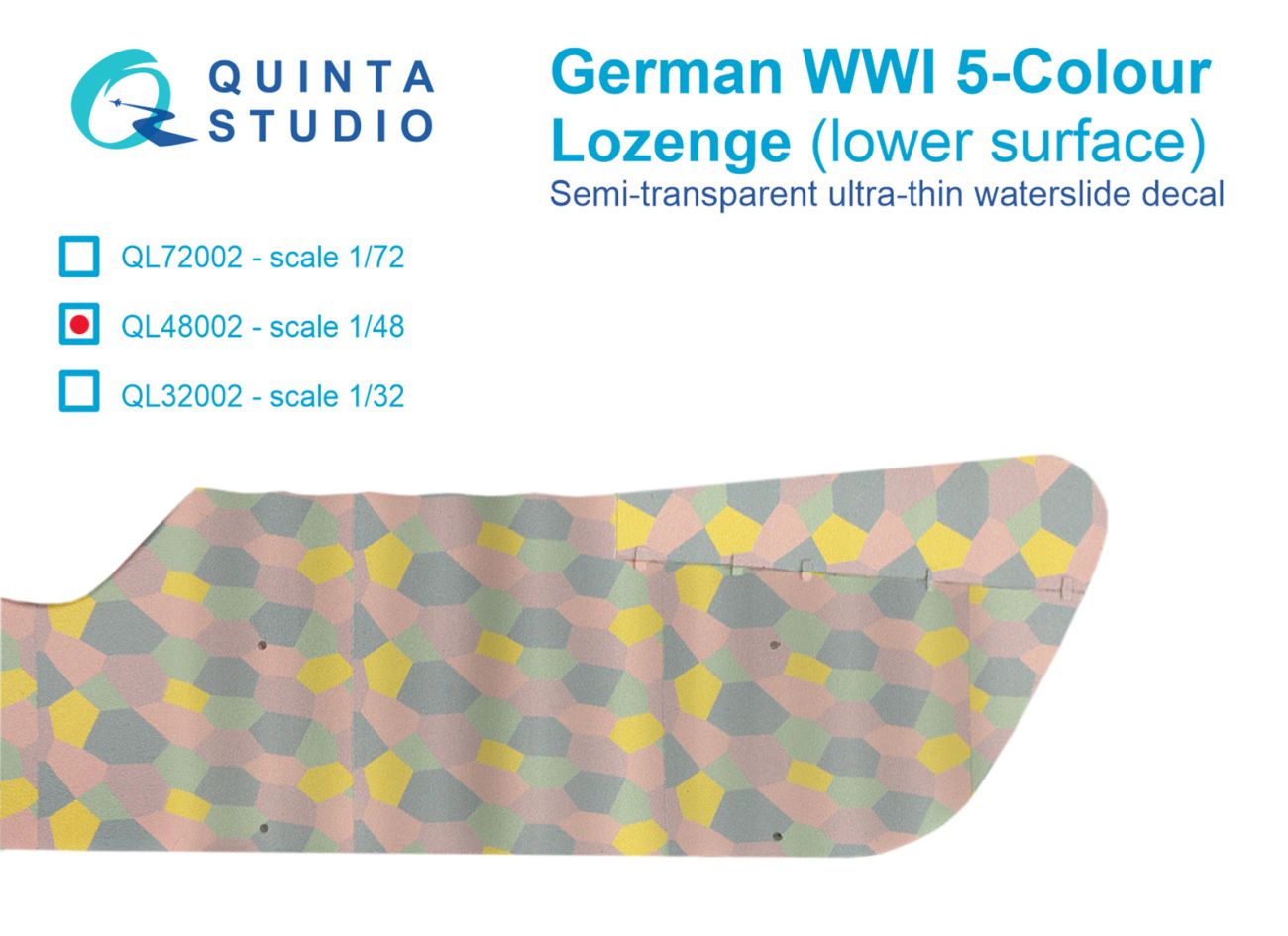 1:48 German WWI 5-Colour Lozenge (lower surface)