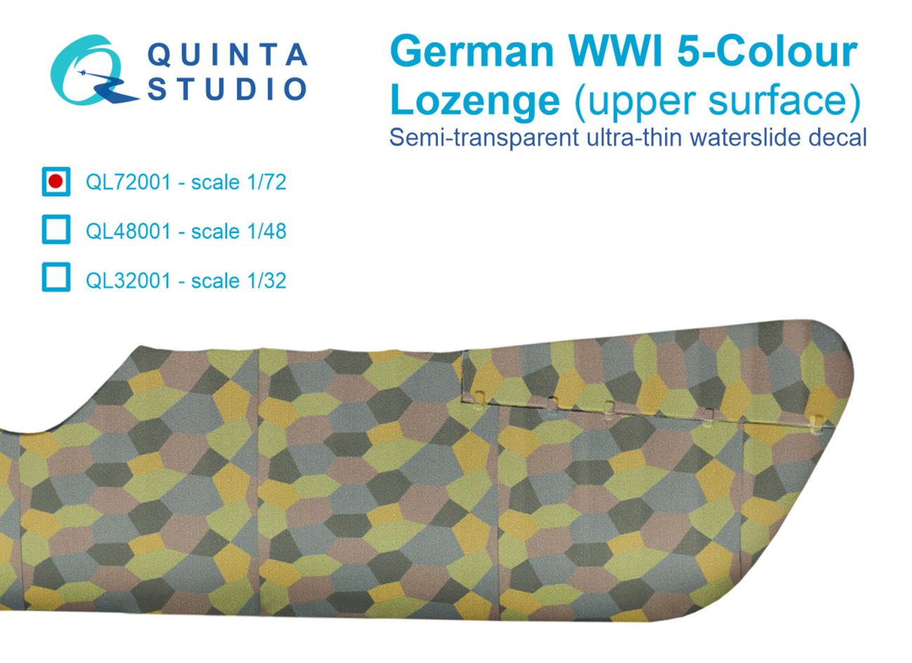 1:72 German WWI 5-Colour Lozenge (upper surface)