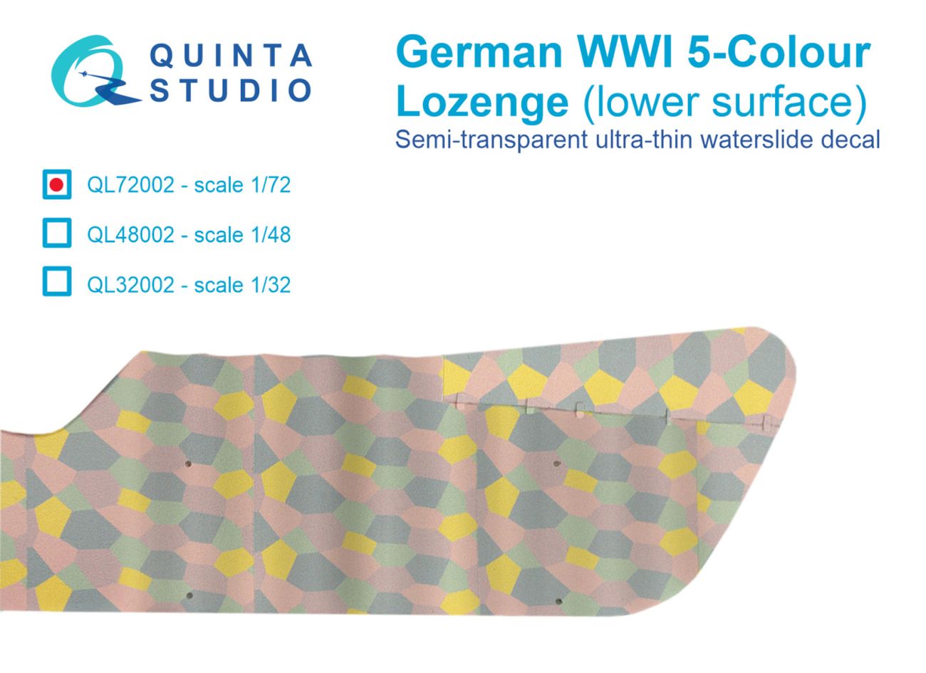 1:72 German WWI 5-Colour Lozenge (lower surface)