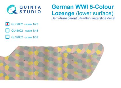 1:72 German WWI 5-Colour Lozenge (lower surface)