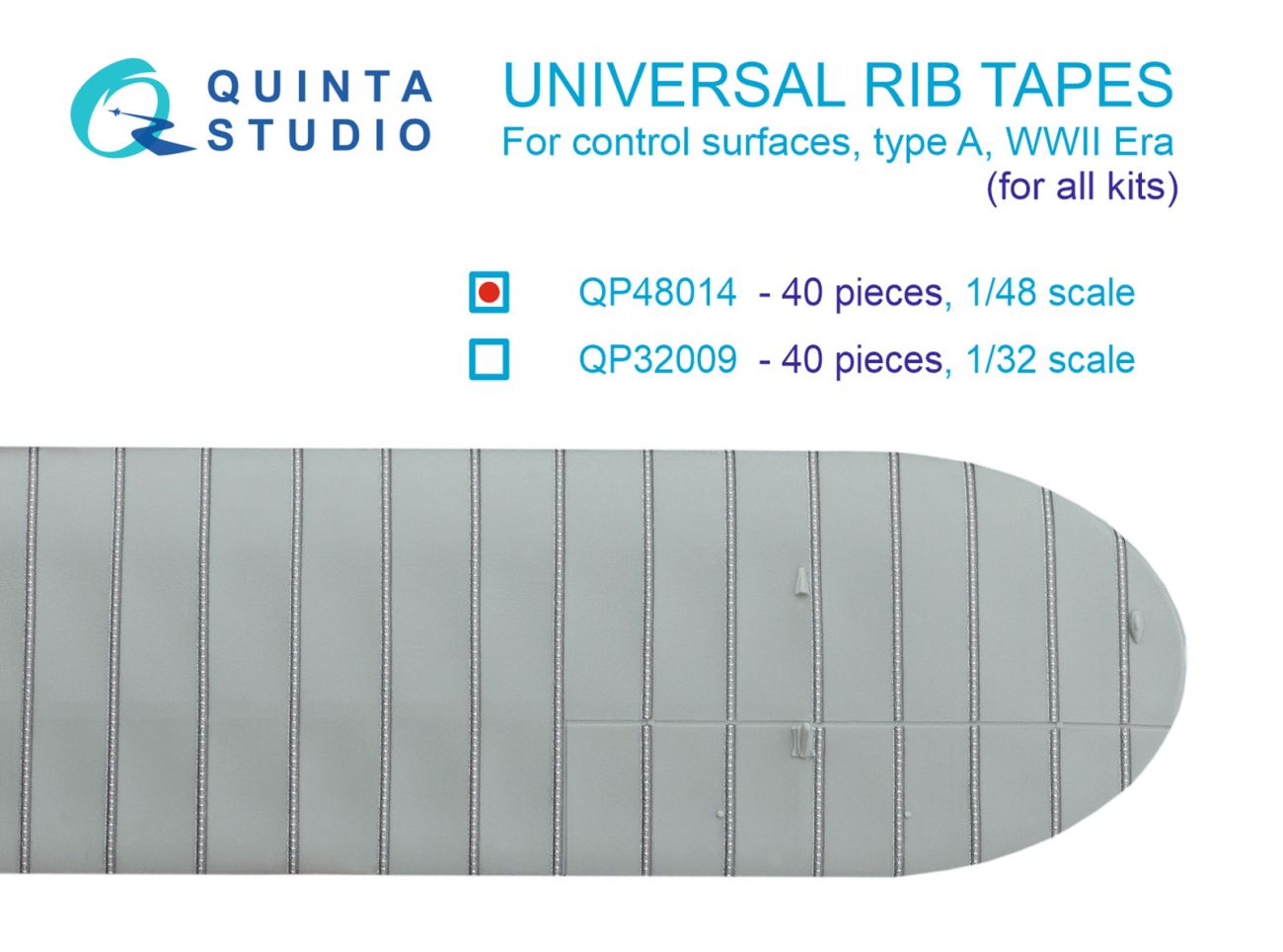 1:48 Universal rib tapes, type A. WWII Era (All kits)