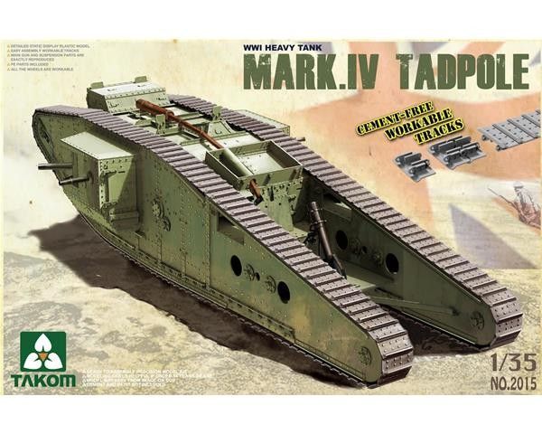 1:35 WWI Heavy Tank w/Rear Mortar Mark.IV Male Tadpole