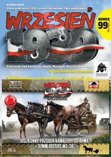1:72 Three-horse cavalry carriage for 37mm Bofors wz. 36