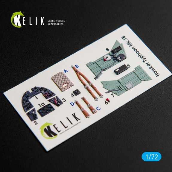 1:72 HAWKER TYPHOON MK.IB INTERIOR 3D DECALS FOR AIRFIX KIT