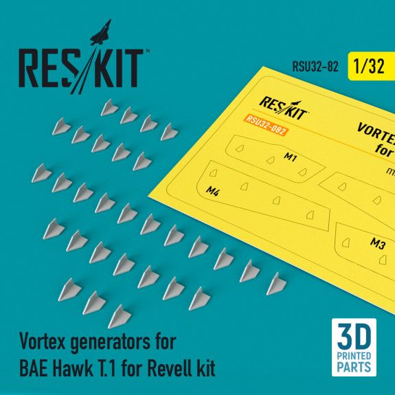 1:32 Vortex generators for BAE Hawk T.1 for Revell kit (3D Printing)