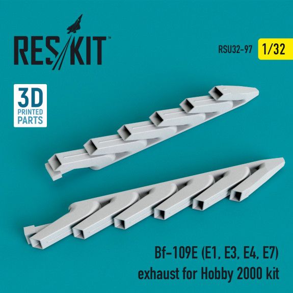 1:32 Bf-109E (E1, E3, E4, E7) exhaust for Hobby 2000 kit 