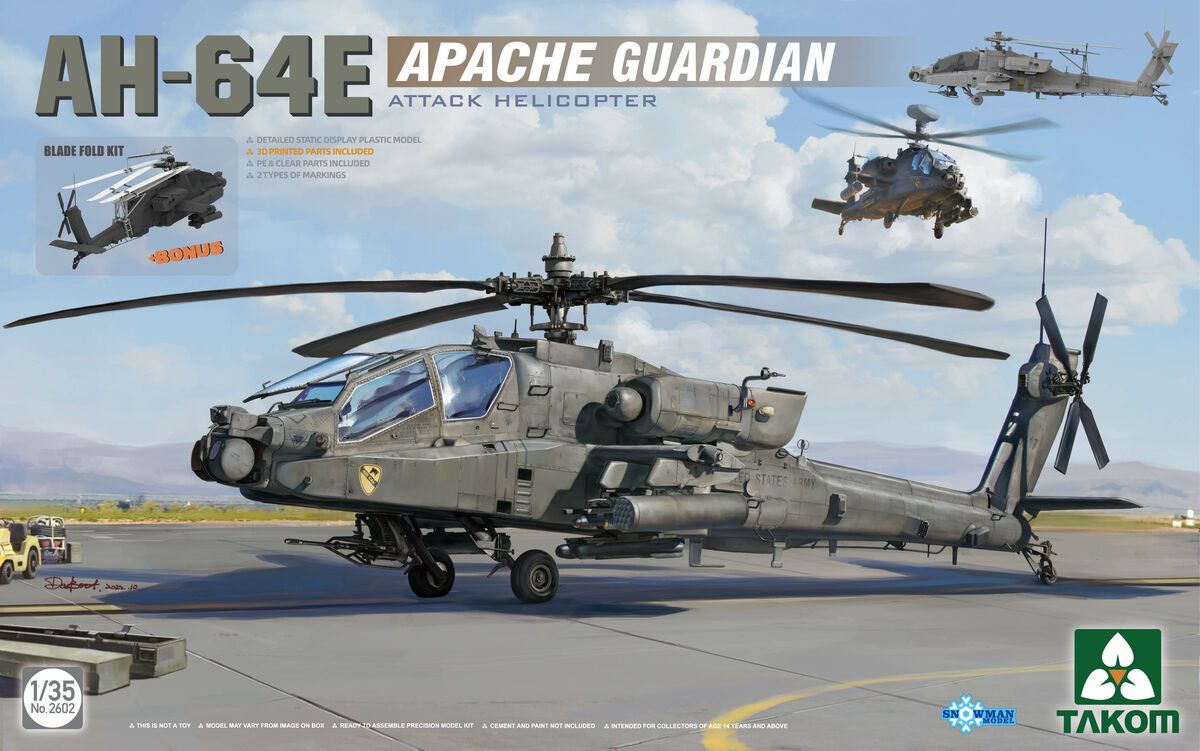 1:35 AH-64E APACHE GUARDIAN ATTACK HELICOPTER