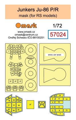 1:72 Junkers Ju-86 P/R mask (for RS models)