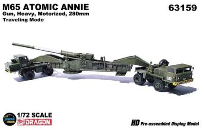 1:72 M65 ATOMIC ANNIE Gun, Heavy, Motorized, 280mm Travelling Mode