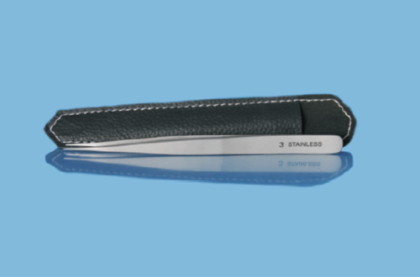 Stainless steel magnetic tweezers, in case No. 3 - 12 cm