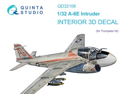 1:32 A-6E Intruder 3D-Printed & coloured Interior on decal paper (Trumpeter)