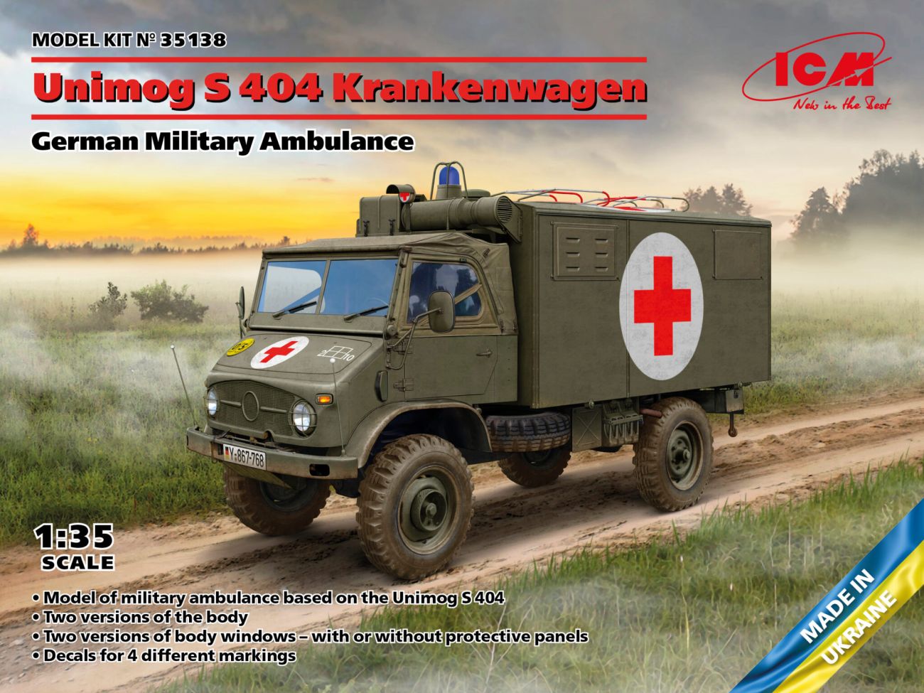 1:35 Unimog S 404 Krankenwagen German Military Ambulance