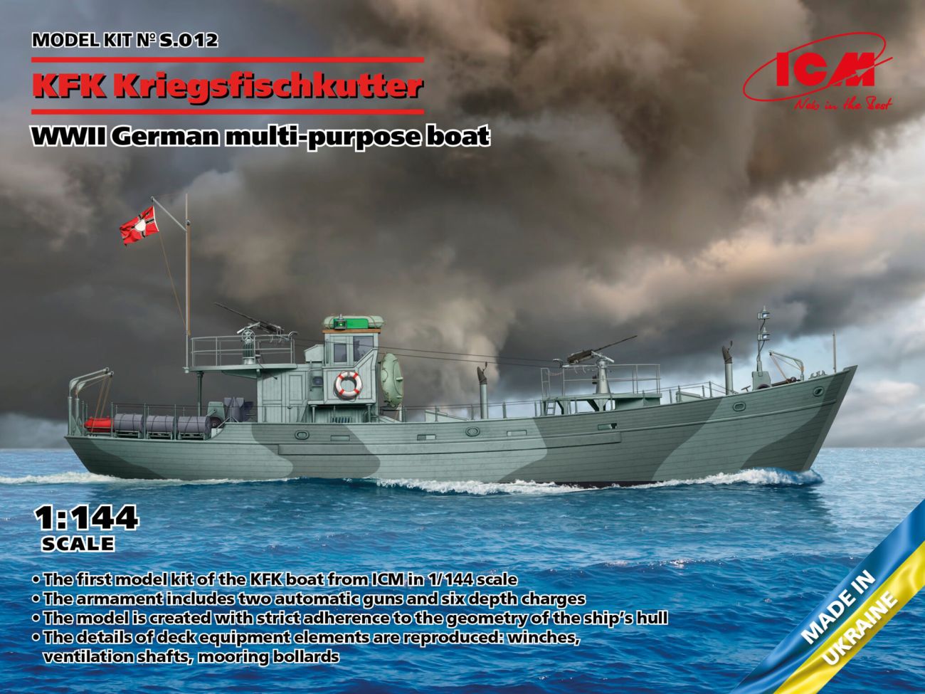 1:144 KFK Kriegsfischkutter WWII German multi-purpose boat