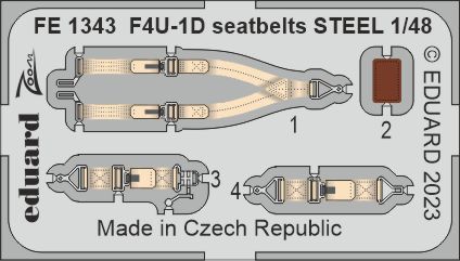 1:48 F4U-1D Corsair seatbelts STEEL