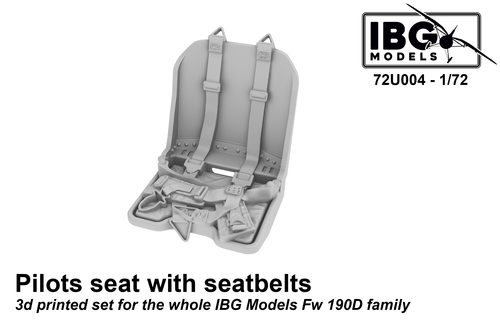 1:72 Pilots seat with seatbelts (for the whole IBG Models Fw 190D family)