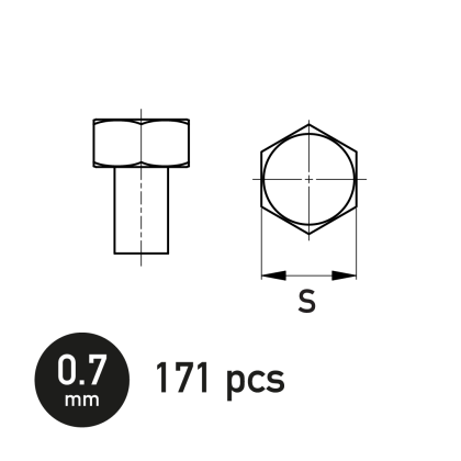 Hexagonal Bolt 0.7 mm