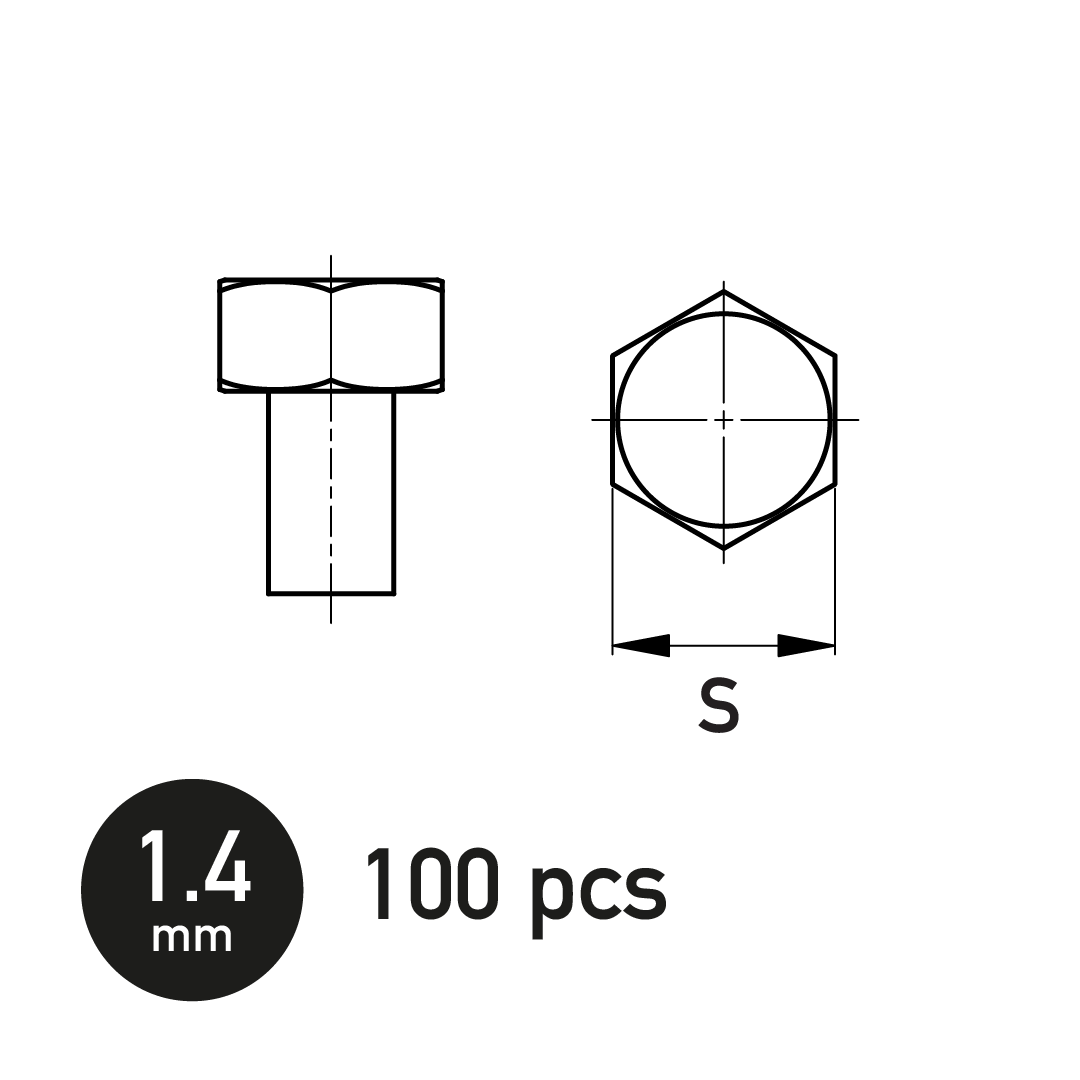 Hexagonal Bolt 1.4 mm