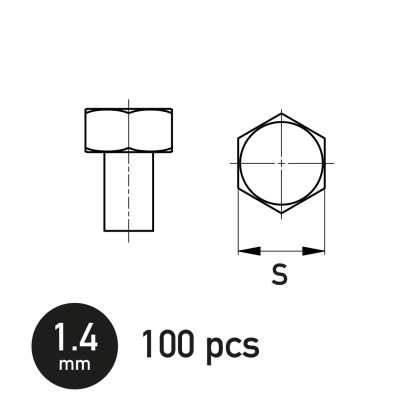 Hexagonal Bolt 1.4 mm