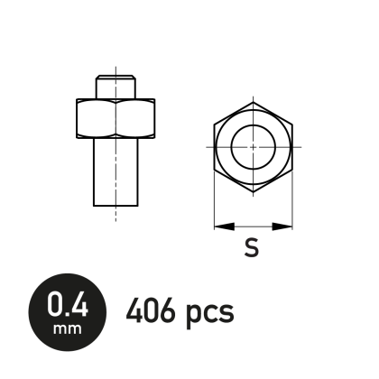 Hexagonal Nut 0.4 mm