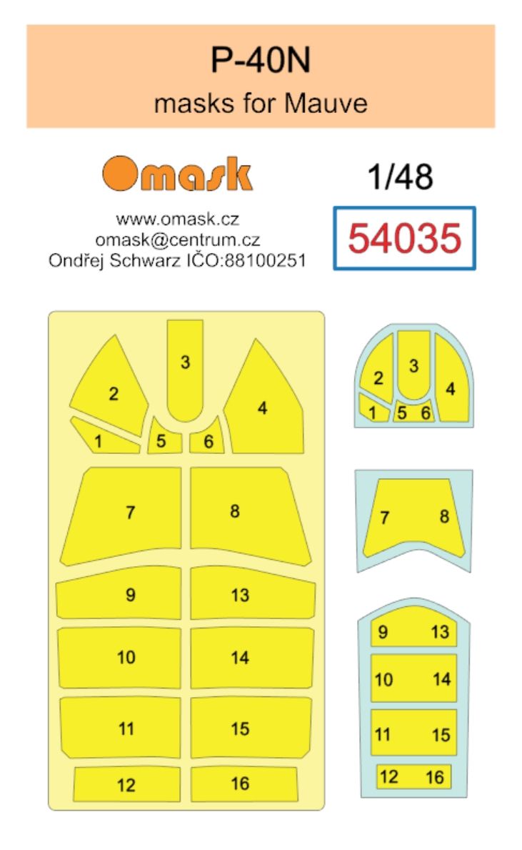 1:48 P-40N mask (for Mauve)