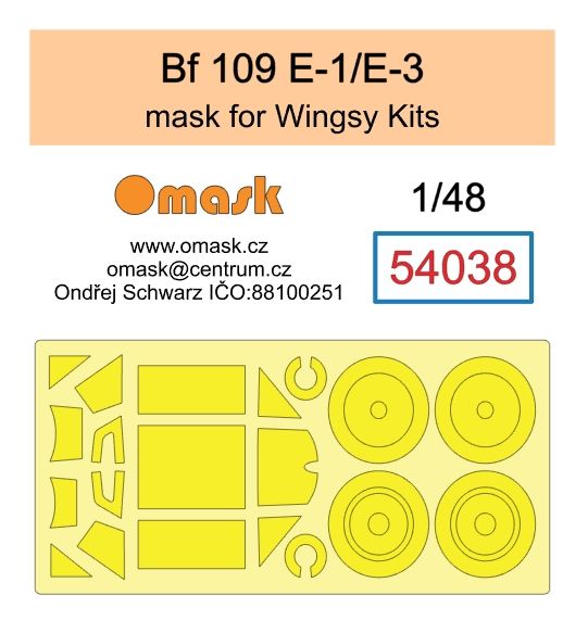 1:48 Bf 109 E-1 / E-3 mask (for Wingsy Kits)