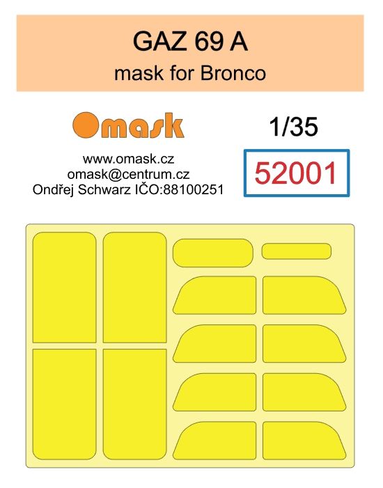 1:35 GAZ 69 A mask (for Bronco)