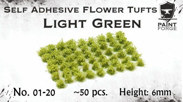 Light Green Flowers 6mm