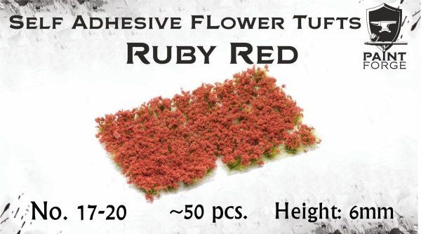 Ruby Red Flowers 6mm