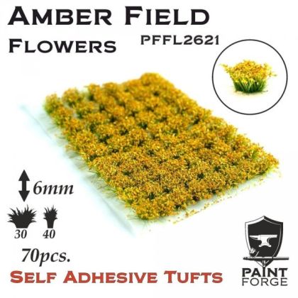 Amber Field Flowers 6mm