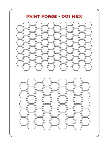 Hex Stencils M (size 14.0cm x 9.8cm)