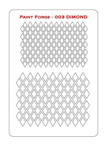 Diamonds Stencils M (size 14.0cm x 9.8cm)