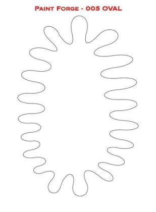 Oval Stencils L (size 14.0cm x 20.0cm)