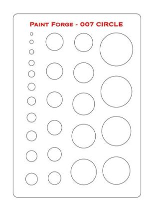 Circle Stencils M (size 14.0cm x 9.8cm)