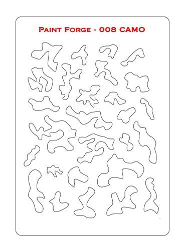 Camo Stencils L (size 14.0cm x 20.0cm)