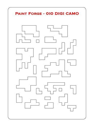 Digi Camo Stencils M (size 14.0cm x 9.8cm)