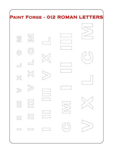 Roman Letters Stencils L (size 14.0cm x 20.0cm)