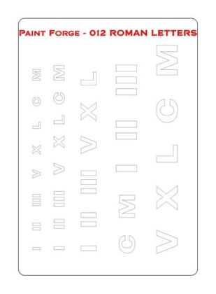 Roman Letters Stencils L (size 14.0cm x 20.0cm)