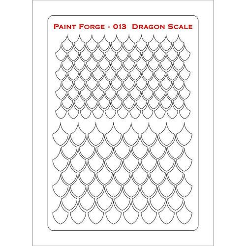 Dragon Scale Stencils L (size 14.0cm x 20.0cm)