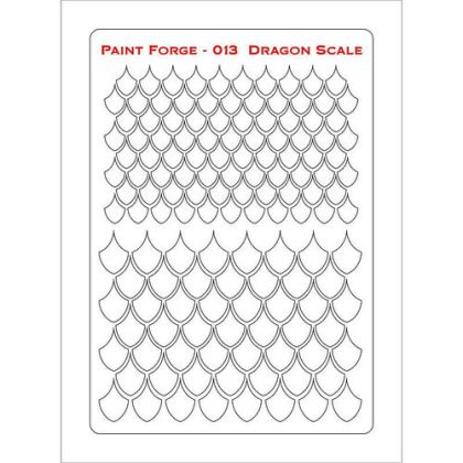 Dragon Scale Stencils M (size 14.0cm x 9.8cm)