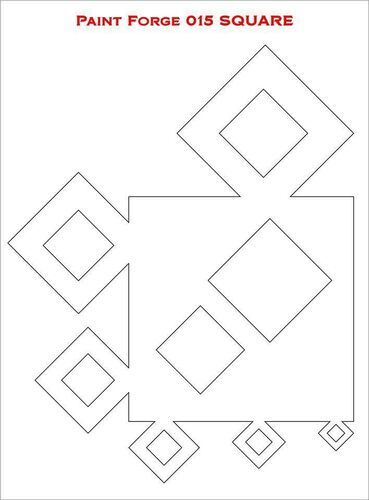 Square Stencils L (size 14.0cm x 20.0cm)