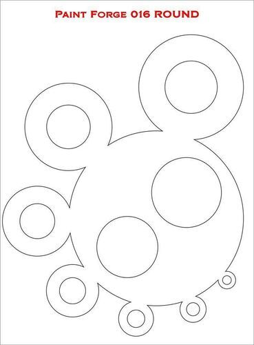Round Stencils M (size 14.0cm x 9.8cm)