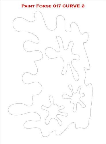 Curve 2 Stencils L (size 14.0cm x 20.0cm)