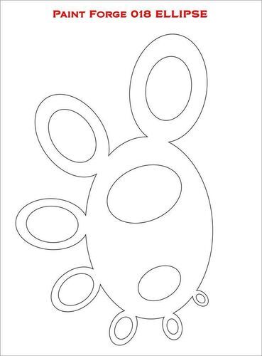 Ellipse Stencils M (size 14.0cm x 9.8cm)