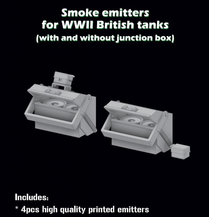 1:35 Smoke emitters for WW II British tanks