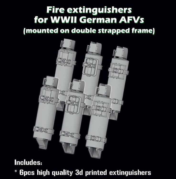 1:35 Fire extinguisers for WW II German AFV