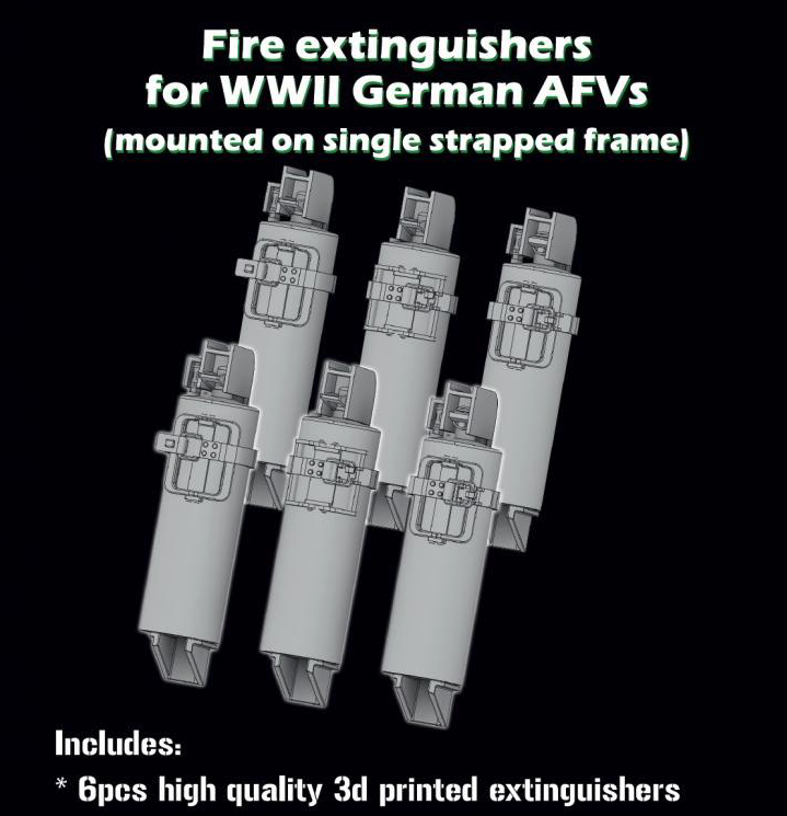 1:35 Fire extinguisers for WW II German AFV