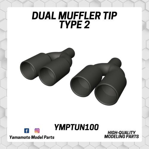 1:24 Dual Muffler tip Type 2